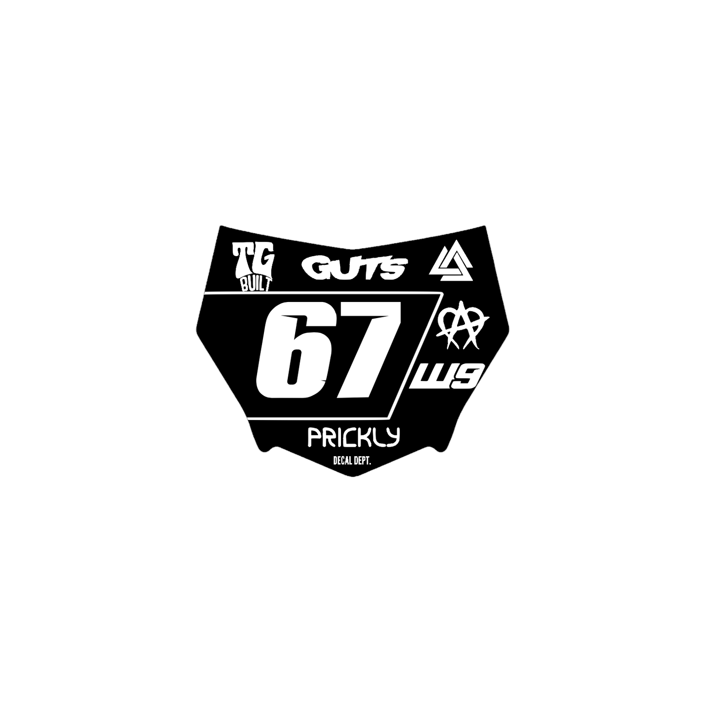 Motocutz Plate Decal