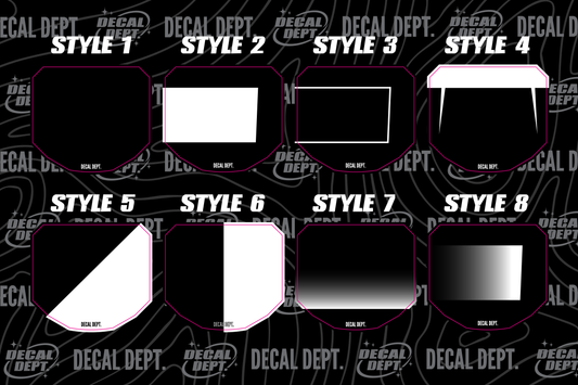 Custom Drift 8 Moto Plate Decal