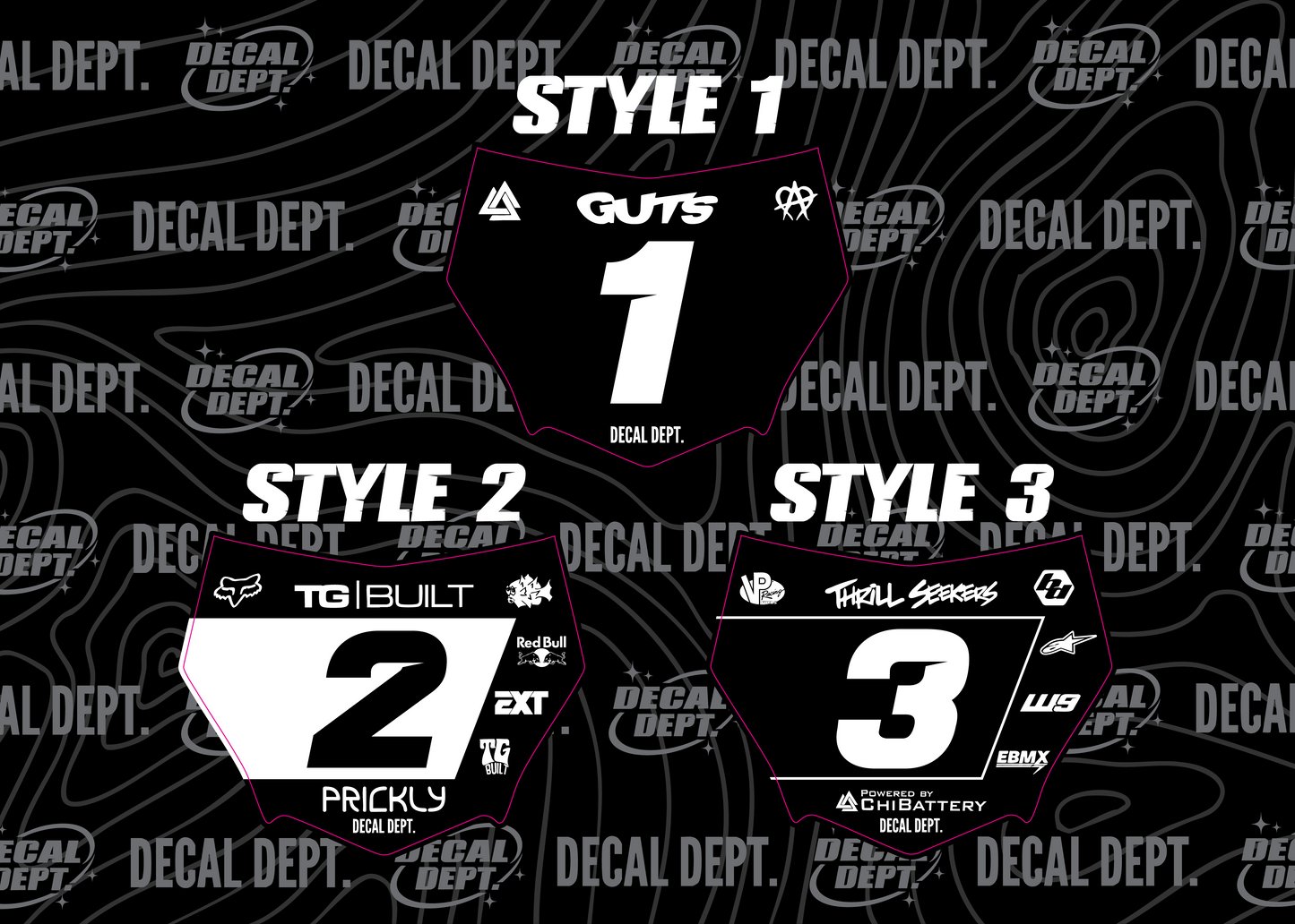 Pre-designed Motocutz Plate Decal