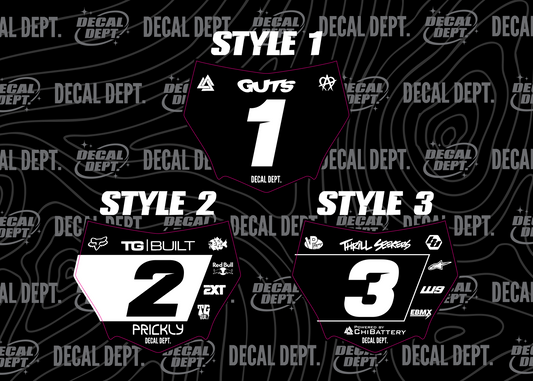 Pre-designed Motocutz Plate Decal